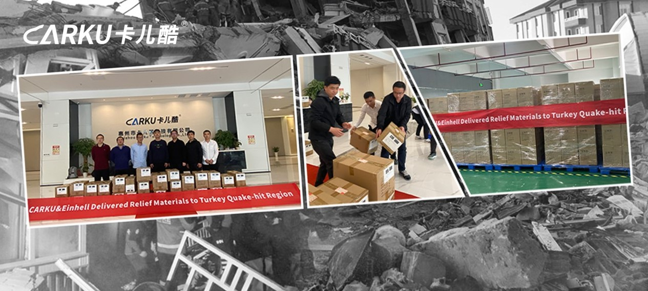 Making cross-country Warmth│CARKU & Einhell donated car jump starters to Turkey quake-hit region