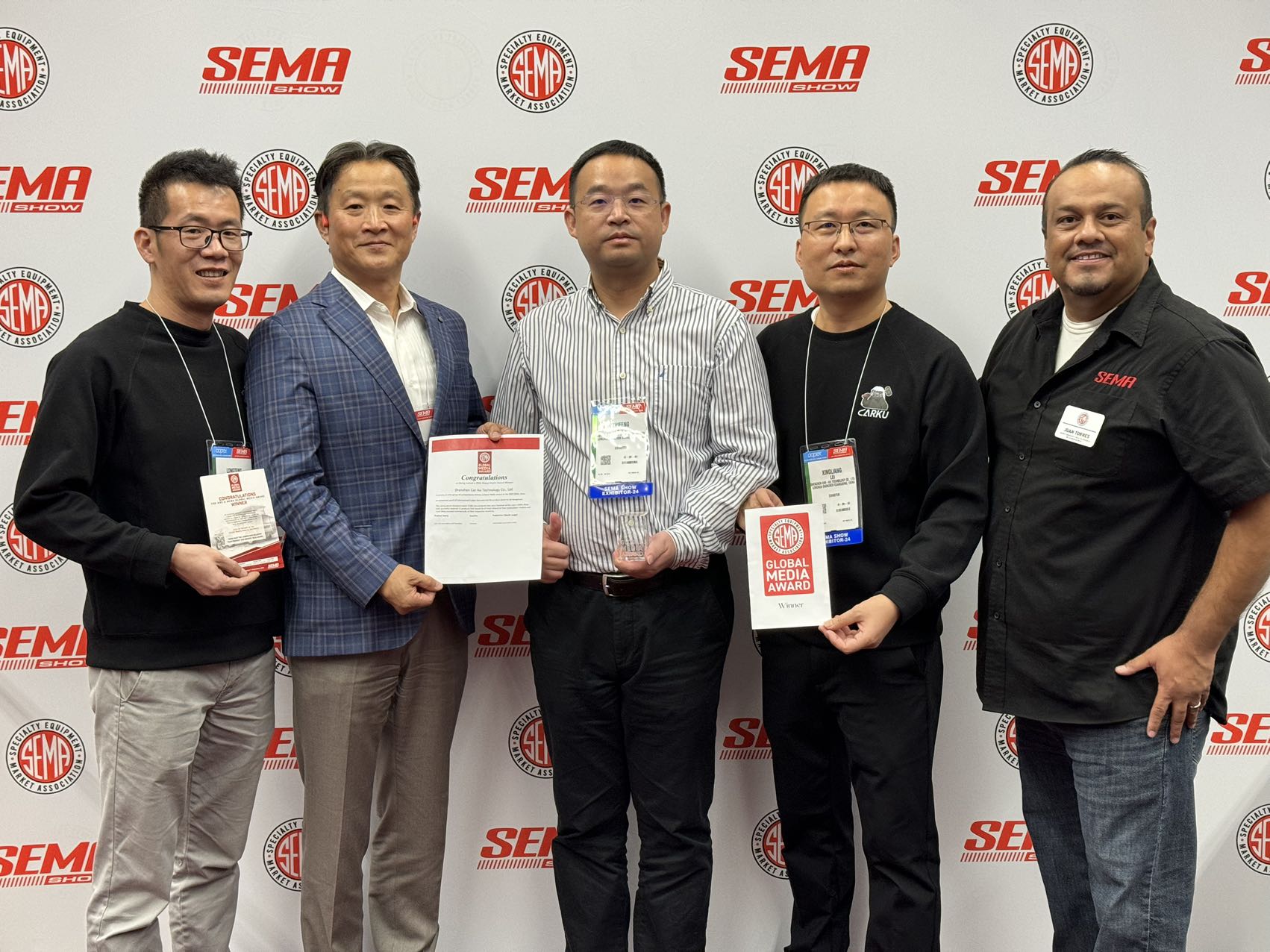 CARKU won the “Global Media Award”  at the 2024 SEMA Show!