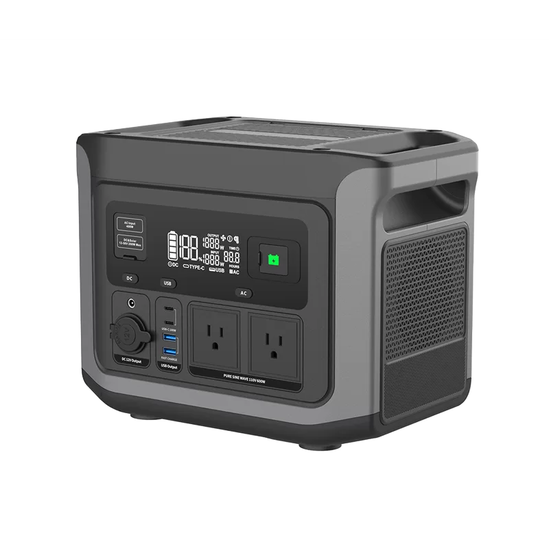 PB-85-Lifepo4-power-station-1000W-Left-side-view